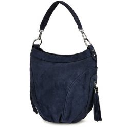 Shopperka skórzana VERA PELLE L81 granatowa. Shopperki damskie bez wzorów, ze skóry, na ramię, bez dodatków. Za 164.99 zł.