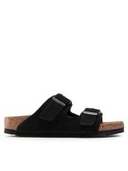 Birkenstock Klapki Arizona Bs 0951323 Czarny. Czarne klapki damskie Birkenstock, bez wzorów, ze skóry, bez obcasa, bez zapięcia. Za 469.99 zł.