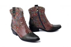 LAURA VITA 0007436 Hicnio 20 taupe, botki damskie. Botki damskie Laura Vita, bez wzorów, bez obcasa, na obcasie, bez zapięcia. Za 386.33 zł.