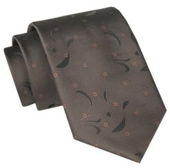 Męski Krawat Angelo di Monti - Brąz w Drobny Wzór. Krawaty i muchy Angelo di Monti, bez wzorów, z tkaniny, eleganckie. Za 45.00 zł.
