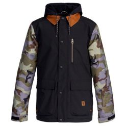 Kurtka narciarska męska DC Bandwidth 15K. Czarne kurtki sportowe męskie DC Shoes, m, bez wzorów, z poliesteru, bez kaptura, narciarskie. Za 459.00 zł.