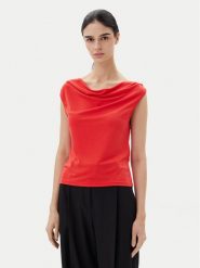 JDY Bluzka Ester 15351679 Czerwony Regular Fit. Czerwone bluzki damskie JDY, m, bez wzorów, z syntetyku, bez kołnierzyka, bez ramiączek. Za 59.99 zł.