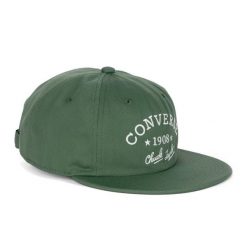 Czapka z daszkiem Converse Graphic 6 Panel Baseball. Zielone czapki damskie Converse, bez wzorów. Za 109.99 zł.