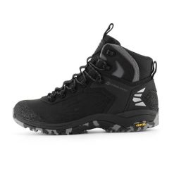 Buty trekkingowe skórzane unisex Alpine Pro Spidere Mid Vibram. Czarne trekkingi męskie Alpine Pro, z nubiku, za kostkę, bez zapięcia. W wyprzedaży za 629.00 zł.