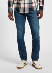 MĘSKIE SPODNIE JEANSOWE LEE LUKE ECLIPSE BLUE 112355861. Niebieskie jeansy męskie Lee, z jeansu. Za 219.99 zł.