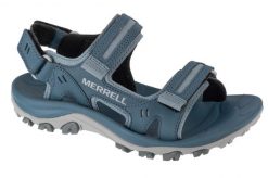 Sandały damskie, Huntington Sport Convert W Sandal. Niebieskie sandały damskie Merrell, bez wzorów, z materiału, bez obcasa, bez zapięcia. Za 465.45 zł.
