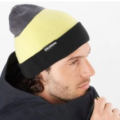 Czapka unisex zimowa Salomon Flatspin Reversible Deep Black. Czarne czapki damskie Salomon, na zimę, bez wzorów. Za 99.00 zł.