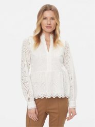 YAS Bluzka Holi 26026822 Biały Regular Fit. Białe bluzki damskie YAS, s, bez wzorów, z bawełny, bez kołnierzyka, bez ramiączek. Za 179.99 zł.