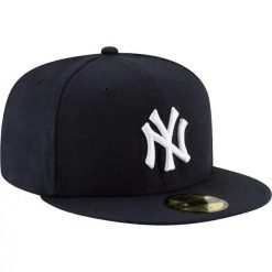 Regulowana czapka typu snapback New Era 59FIFTY New York Yankees Authentic On Fi. Niebieskie czapki damskie New Era, bez wzorów, sportowe. Za 256.50 zł.