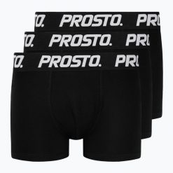 Bokserki męskie PROSTO Boxers 3. Czarne bokserki męskie Prosto., bez wzorów. Za 119.99 zł.