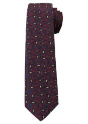 Modny Męski Krawat, Wzór PAISLEY - 6 cm - Angelo di Monti- Granatowo-Bordowy. Niebieskie krawaty i muchy Angelo di Monti, bez wzorów. Za 45.00 zł.
