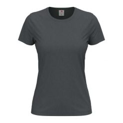 Damska Klasyczna Koszulka O Dopasowanym Kroju. Szare bluzki damskie Stedman, bez wzorów, klasyczne, bez kołnierzyka, bez ramiączek. Za 39.99 zł.