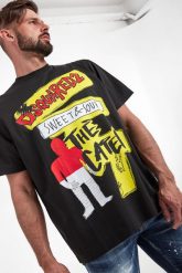T-shirt DSQUARED2. T-shirty męskie Dsquared2, l, bez wzorów, bez kołnierzyka, bez ramiączek. W wyprzedaży za 825.30 zł.