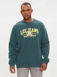 Lee Bluza Varsity 112349109 Zielony Regular Fit. Zielone bluzy męskie Lee, m, bez wzorów, z bawełny, bez ramiączek, bez kaptura. Za 209.99 zł.