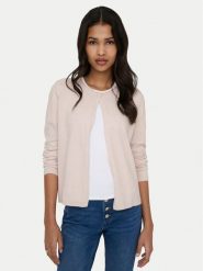 ONLY Kardigan Loyal 15371151 Beżowy Regular Fit. Brązowe kardigany damskie ONLY, xl, bez wzorów, z syntetyku, bez kołnierzyka. Za 109.99 zł.