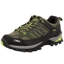 Buty trekkingowe męskie CMP Rigel Low Wp. Zielone buty zimowe męskie Campagnolo, bez wzorów, bez obcasa, bez zapięcia. Za 339.99 zł.