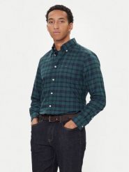 Tommy Hilfiger Koszula MW0MW41493 Zielony Regular Fit. Zielone koszule męskie Tommy Hilfiger, m, bez wzorów, z bawełny, bez kołnierzyka, bez ramiączek. Za 379.99 zł.