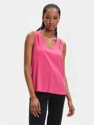 Vero Moda Bluzka Brit 10286648 Różowy Loose Fit. Czerwone bluzki damskie Vero Moda, m, bez wzorów, z wiskozy, bez kołnierzyka, bez ramiączek. Za 69.99 zł.