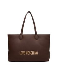 LOVE MOSCHINO Torebka JC4395PP0NKD031A Brązowy. Brązowe shopperki damskie Love Moschino, bez wzorów, ze skóry, bez dodatków. Za 849.99 zł.