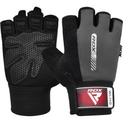 Rękawiczki fitness W1 - Z otwartymi palcami - Szary - XL. Czarne rękawiczki męskie RDX SPORTS, bez wzorów. Za 79.99 zł.