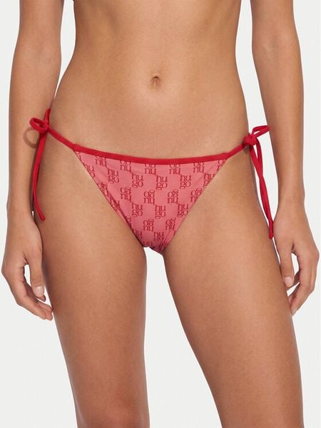 HUGO Dół od bikini Monogram Side Tie 50555665 Różowy. Czerwone bikini Hugo, xl, bez wzorów, z syntetyku. Za 141.99 zł.