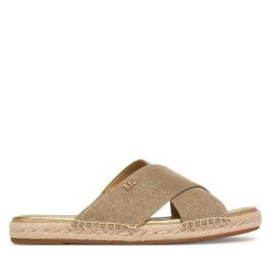 Klapki MICHAEL Michael Kors. Żółte klapki damskie MICHAEL Michael Kors, bez wzorów, bez obcasa, bez zapięcia. Za 313.99 zł.