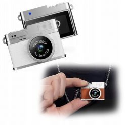 Aparat cyfrowy Xrec Mini Aparat Cyfrowy X4 2mp 1080p Lcd 0,96 Wisiorek Breloczek Zawieszka/ X4 Biały. Aparaty kompaktowe Xrec. Za 99.99 zł.