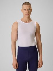 4F Potówka kolarska męska - biała S. Białe t-shirty męskie 4F, m, bez wzorów, ze skóry, bez kołnierzyka, bez ramiączek. Za 119.99 zł.