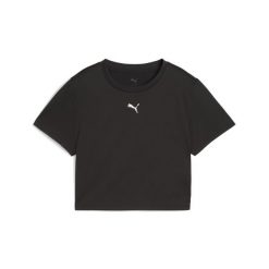 Damska krótka koszulka TAD ESSENTIALS PUMA Black. Czarne koszulki sportowe damskie Puma, l, bez wzorów, bez ramiączek. W wyprzedaży za 89.00 zł.