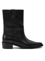 Tory Burch Kowbojki City Western 155810 Czarny. Czarne botki damskie Tory Burch, bez wzorów, ze skóry, bez obcasa, na płaskiej podeszwie, bez zapięcia. Za 2,549.00 zł.