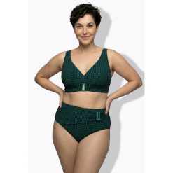 Damskie Bikini krata miękkie miseczki ozdobna klamra. Czarne stroje kąpielowe damskie Ulla Popken, plus size, bez wzorów, z elastanu. W wyprzedaży za 191.99 zł.