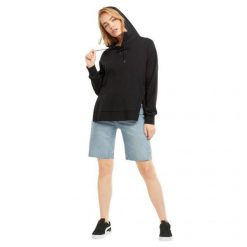 Bluza Z Kapturem Dla Kobiet. Czarne bluzy damskie Puma, l, bez wzorów, z bawełny, bez ramiączek, z kapturem. Za 129.09 zł.