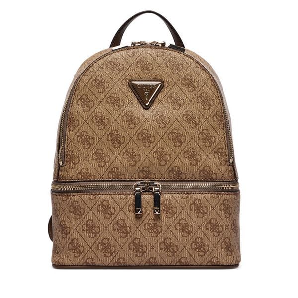 Plecak Guess. Brązowe plecaki damskie Guess, z aplikacjami. Za 338.99 zł.