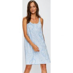 Lauren Ralph Lauren - Koszula nocna. Niebieskie koszule nocne damskie Lauren Ralph Lauren, bez wzorów, z bawełny, bez ramiączek. W wyprzedaży za 139.90 zł.