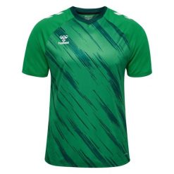 Koszulka Hummel Triumph. Zielone bluzki damskie Hummel, bez wzorów, sportowe, bez kołnierzyka, bez ramiączek. Za 206.50 zł.