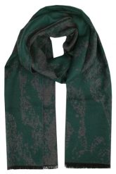 Męski Szalik z Wiskozy - Alties - Zieleń z Popielem. Szare szaliki męskie Alties, bez wzorów, z bawełny. Za 59.00 zł.