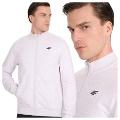 Bluza bejsbolówka bomberka męska 4F 4FWMM00TSWSM1463. Szare kurtki męskie 4F, m, bez wzorów, z bawełny, bez kaptura. Za 99.99 zł.