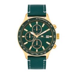 Rhodenwald & Söhne Chronograf Karthago II żółte złoto Skóra naturalna Zielony Zegarki męskie 1 ct Męskie. Zielone, analogowe zegarki męskie Rhodenwald & Söhne, z aplikacjami, z koronki, z mosiądzu. Za 719.99 zł.