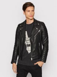 Serge Pariente Kurtka skórzana Hipster Czarny Regular Fit. Czarne kurtki męskie Serge Pariente, m, bez wzorów, ze skóry, bez kaptura. Za 1,259.00 zł.