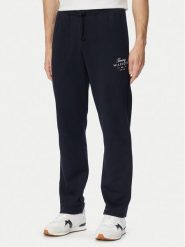 Tommy Hilfiger Spodnie dresowe Script Stack MW0MW44332 Granatowy Regular Fit. Niebieskie spodnie sportowe męskie Tommy Hilfiger, m, bez wzorów, z bawełny. Za 489.99 zł.
