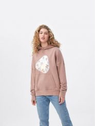 Sprandi Bluza SP22-BLD120 Brązowy Relaxed Fit. Brązowe bluzy damskie Sprandi, xs, bez wzorów, z bawełny, bez ramiączek, bez kaptura. Za 199.99 zł.