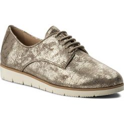 Oxfordy CAPRICE - 9-23608-20 Gold Suede Met 947. Żółte półbuty damskie Caprice, bez wzorów, ze skóry, bez obcasa, na płaskiej podeszwie, bez zapięcia. W wyprzedaży za 169.00 zł.