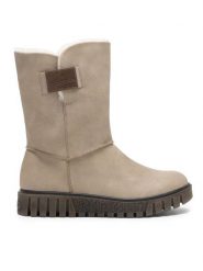 Rieker Botki Y3456-60 Beżowy. Brązowe botki damskie Rieker, bez wzorów, z syntetyku, bez obcasa, na płaskiej podeszwie, bez zapięcia. Za 233.99 zł.