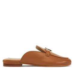 Klapki Liu Jo. Brązowe klapki damskie Liu Jo, bez wzorów, bez obcasa, bez zapięcia. Za 399.99 zł.
