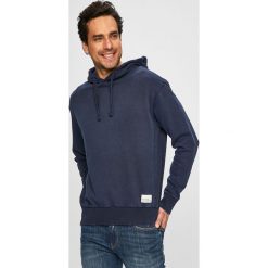 Review - Bluza. Niebieskie bluzy męskie Review, l, bez wzorów, z bawełny, bez ramiączek, z kapturem. W wyprzedaży za 89.90 zł.