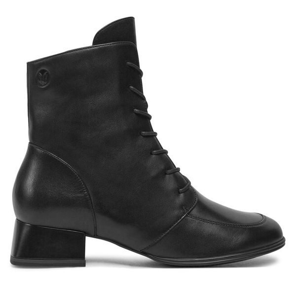 Trzewiki Caprice. Czarne botki damskie Caprice, bez wzorów, bez obcasa, na płaskiej podeszwie, bez zapięcia. Za 329.99 zł.