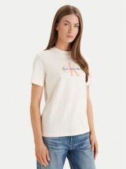 Calvin Klein Jeans T-Shirt Hero LV047B865G Żółty Classic Fit. Żółte t-shirty damskie Calvin Klein Jeans, xl, bez wzorów, z bawełny, bez kołnierzyka, bez ramiączek. Za 209.99 zł.