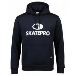 Odzież Bluza sportowa unisex SkatePro Tech Bluza z kapturem - M - Black / White. Czarna bluzy damskie SKATEPRO, na zimę, m, bez wzorów, sportowe, bez ramiączek, z kapturem. Za 185.99 zł.