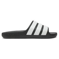 Klapki adidas Adilette Flow IF4134 czarne. Czarne klapki męskie bez wzorów, z syntetyku, bez zapięcia. Za 216.56 zł.