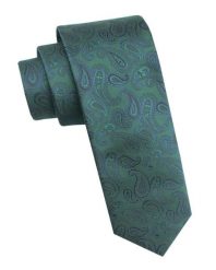 Elegancki i Modny Męski Krawat - Angelo di Monti - Ciemna Zieleń, Paisley. Zielone krawaty i muchy Angelo di Monti, bez wzorów, z tkaniny, eleganckie. Za 45.00 zł.